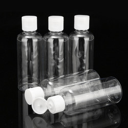 100ml Clear Plastic Bottles For Travel Cosmetic Lotion Container with White Caps 7 100ml Clear Plastic Bottles For Travel Cosmetic Lotion Container with White Caps - Image 7