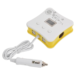 Car Cigarette Lighter Current Voltage Temperature Display 4 USB Ports Charger 3 Car Cigarette Lighter Current Voltage Temperature Display 4 USB Ports Charger - Image 3