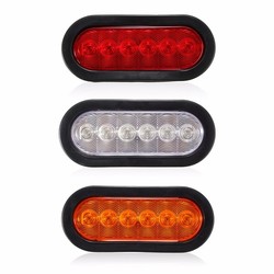 LED Stop Lights Side Marker Turn Signal Lamp Surface Mount Oval 17x8.2cm for Trailer Truck 2 LED Stop Lights Side Marker Turn Signal Lamp Surface Mount Oval 17x8.2cm for Trailer Truck - Image 2