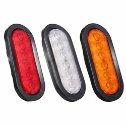 LED Stop Lights Side Marker Turn Signal Lamp Surface Mount Oval 17x8.2cm for Trailer Truck 3