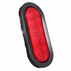 LED Stop Lights Side Marker Turn Signal Lamp Surface Mount Oval 17x8.2cm for Trailer Truck 6
