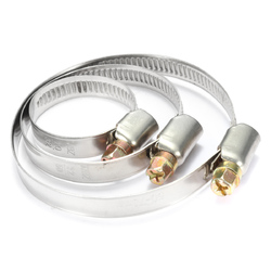 Stainless Steel Silver Fuel Hose Clips Pipe Clamps Fastener 3 Stainless Steel Silver Fuel Hose Clips Pipe Clamps Fastener - Image 3