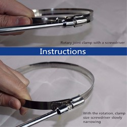 Stainless Steel Silver Fuel Hose Clips Pipe Clamps Fastener 4 Stainless Steel Silver Fuel Hose Clips Pipe Clamps Fastener - Image 4