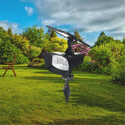 8 LED Pure White Solar Spot Lightt Outdooors Garden Lawn Landscape Path Lamp 2 8 LED Pure White Solar Spot Lightt Outdooors Garden Lawn Landscape Path Lamp - Image 2