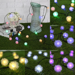 5M 20LED Dandelion Ball Solar Christmas Party Decor Outdoor Fairy String Light Lamp 3 5M 20LED Dandelion Ball Solar Christmas Party Decor Outdoor Fairy String Light Lamp - Image 3