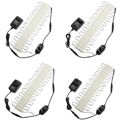 3M SMD5050 Waterproof Warm White LED Module Strip Light Kit Mirror Signage Lamp + Adapter DC12V 7