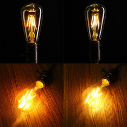 E27 ST64 4W Golden Cover Dimmable Edison Retro Vintage Filament COB LED Bulb Light Lamp AC110/220V 2 E27 ST64 4W Golden Cover Dimmable Edison Retro Vintage Filament COB LED Bulb Light Lamp AC110/220V - Image 2