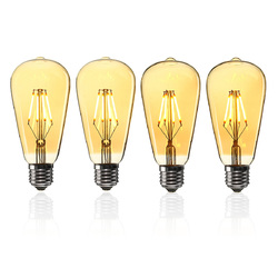 E27 ST64 4W Golden Cover Dimmable Edison Retro Vintage Filament COB LED Bulb Light Lamp AC110/220V 7 E27 ST64 4W Golden Cover Dimmable Edison Retro Vintage Filament COB LED Bulb Light Lamp AC110/220V - Image 7