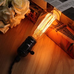 E27 60W Retro Vintage Industrial Style Filament Light Bulb Edison Lamp AC110V/220V 2