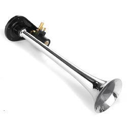 115?±10db Chrome Single Trumpet Air Horn Set Car Truck Train Boat 12V Super Loud 3 115?±10db Chrome Single Trumpet Air Horn Set Car Truck Train Boat 12V Super Loud - Image 3