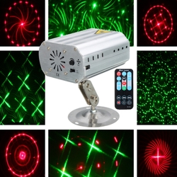 Mini Auto/Voice LED Laser Projector Stage Light 12 Patterns DJ Disco Party Club Lamp AC100-240V 2