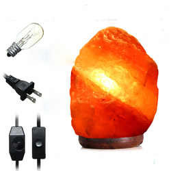 30 X 18CM Natural Himalayan Ionic Air Purifier Rock Crystal Salt Lamp Table Night Light 2