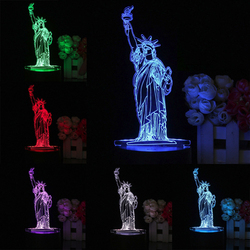 3D New York City Statue of Liberty Touch Remote 7 Color Changing LED Table Night Lamp Light Gift 1