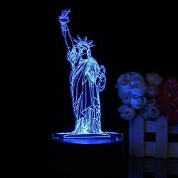 3D New York City Statue of Liberty Touch Remote 7 Color Changing LED Table Night Lamp Light Gift 7 3D New York City Statue of Liberty Touch Remote 7 Color Changing LED Table Night Lamp Light Gift - Image 7