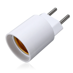 E27 Light Socket To EU/US Plug Holder Adapter Converter For Bulb Lamp 4