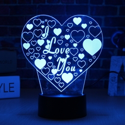 LED 3D Colorful I Love You Night Light Remote Control Touch Sensor Desktop Lamp 5 LED 3D Colorful I Love You Night Light Remote Control Touch Sensor Desktop Lamp - Image 5