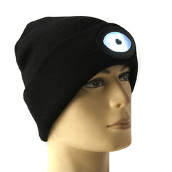 Sports Running 6 LED Beanie Knit Hat Rechargeable Cap Light Camping Climbing Lamp 1