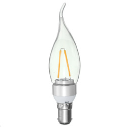 E27 E14 E12 B22 B15 2W Non-Dimmable Sliver Edison Pull Tail Incandescent Candle Light Bulb 110V 3