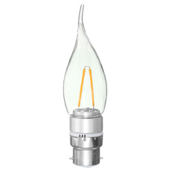 E27 E14 E12 B22 B15 2W Non-Dimmable Sliver Edison Pull Tail Incandescent Candle Light Bulb 110V 4