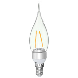 E27 E14 E12 B22 B15 2W Non-Dimmable Sliver Edison Pull Tail Incandescent Candle Light Bulb 110V 6