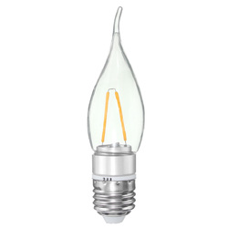 E27 E14 E12 B22 B15 2W Non-Dimmable Sliver Edison Pull Tail Incandescent Candle Light Bulb 110V 7