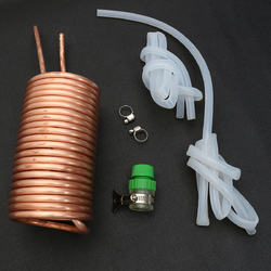 Copper Immersion Chiller Cooling Pipe with Silicone Tube for Home Brew Beer 1