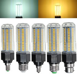 E27 B22 E26 E12 E14 15W 5730 SMD LED Corn Light Lamp Bulb Non-Dimmable AC110-265V 2