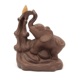 Purple Clay Backflow Incense Cone Burner Elephant Fragrant Censer Holder Home Office Furnace Decor 2 Purple Clay Backflow Incense Cone Burner Elephant Fragrant Censer Holder Home Office Furnace Decor - Image 2
