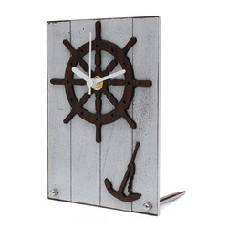 European Mediterranean Style Desktop Clock Wood For Gift Room Decor 3 European Mediterranean Style Desktop Clock Wood For Gift Room Decor - Image 3