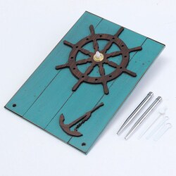 European Mediterranean Style Desktop Clock Wood For Gift Room Decor 4 European Mediterranean Style Desktop Clock Wood For Gift Room Decor - Image 4