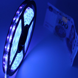 5M UV SMD2835 395-405NM Purple 300 LED Waterproof Strip Light + DC Connector + Power Supply 12V 3 5M UV SMD2835 395-405NM Purple 300 LED Waterproof Strip Light + DC Connector + Power Supply 12V - Image 3