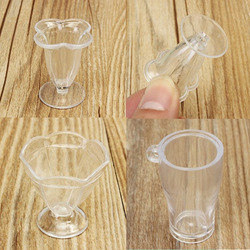 DIY Mini Cup Creamy Soil Sticks Goblets Sticky Minerals Mini Transparent Plastic Cooking 1