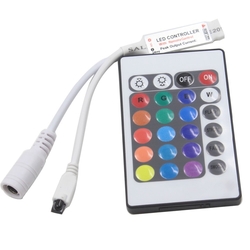 5M 3528 24W RGB 300 Non-Waterproof LED Flexible Strip Light 24 Keys IR Remote + Power Adapter DC12V 4 5M 3528 24W RGB 300 Non-Waterproof LED Flexible Strip Light 24 Keys IR Remote + Power Adapter DC12V - Image 4