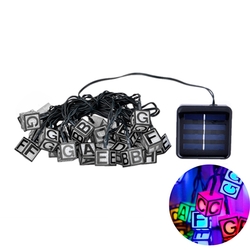Solar Powered 30 LED ICE Cube Letter String Light for Christmas Garden Patio Wedding Party Decor 2 Solar Powered 30 LED ICE Cube Letter String Light for Christmas Garden Patio Wedding Party Decor - Image 2