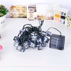 Solar Powered 30 LED ICE Cube Letter String Light for Christmas Garden Patio Wedding Party Decor 6 Solar Powered 30 LED ICE Cube Letter String Light for Christmas Garden Patio Wedding Party Decor - Image 6