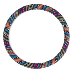 15/38cm Universal Car Steel Ring Wheel Cover Natural Fiber Wrap Colorful Non-slip 3 15/38cm Universal Car Steel Ring Wheel Cover Natural Fiber Wrap Colorful Non-slip - Image 3