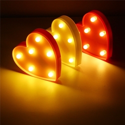 Cute 11 LED Marquee Heart Night Light Battery Lamp Baby Kids Bedroom Home Decor 2 Cute 11 LED Marquee Heart Night Light Battery Lamp Baby Kids Bedroom Home Decor - Image 2