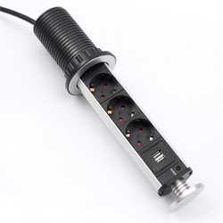 Pop Pull Up Power Pod Socket Kitchen Worktop Desk Socket Extension Lead Shucko Plug 4 Pop Pull Up Power Pod Socket Kitchen Worktop Desk Socket Extension Lead Shucko Plug - Image 4