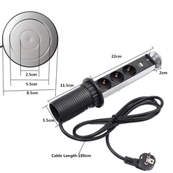 Pop Pull Up Power Pod Socket Kitchen Worktop Desk Socket Extension Lead Shucko Plug 7 Pop Pull Up Power Pod Socket Kitchen Worktop Desk Socket Extension Lead Shucko Plug - Image 7