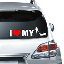 I Love My Shoes Reflective Warning Label Car Stickers Auto Truck Vehicle Motorcycle Decal 3 I Love My Shoes Reflective Warning Label Car Stickers Auto Truck Vehicle Motorcycle Decal - Image 3