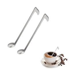 Honana Stainless Steel Long Handle Music Shape Tea Coffee Stirring Cooking Spoon Scoop Tea Spoon 1