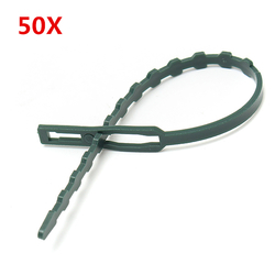50Pcs Reusable Garden Plastic Plant Cable Ties Straps Adjustable Tree Climbing Support 1