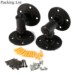 2Pcs Iron Pipe Shelf Bracket Industrial Steampunk Storage Book Shelf Holder DIY Decor 4 2Pcs Iron Pipe Shelf Bracket Industrial Steampunk Storage Book Shelf Holder DIY Decor - Image 4