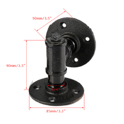 2Pcs Iron Pipe Shelf Bracket Industrial Steampunk Storage Book Shelf Holder DIY Decor 5 2Pcs Iron Pipe Shelf Bracket Industrial Steampunk Storage Book Shelf Holder DIY Decor - Image 5