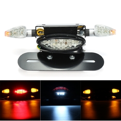 Motorcycle LED Rear Tail Brake Stop Turn Indicator Light with License Plate Bracket 2