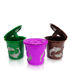 KC-COFF13 Refillable Coffee Capsule Cup Multiple Color Doiphin Reusable Refilling Filter For N 2