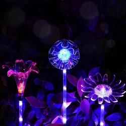 ARILUX?® Solar Multi-Color Changing LED Flower Stake Light Transparent Lampshade Luminous Pole 2 ARILUX?® Solar Multi-Color Changing LED Flower Stake Light Transparent Lampshade Luminous Pole - Image 2