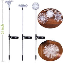 ARILUX?® Solar Multi-Color Changing LED Flower Stake Light Transparent Lampshade Luminous Pole 4 ARILUX?® Solar Multi-Color Changing LED Flower Stake Light Transparent Lampshade Luminous Pole - Image 4