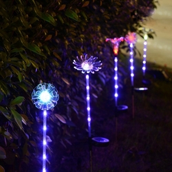 ARILUX?® Solar Multi-Color Changing LED Flower Stake Light Transparent Lampshade Luminous Pole 6 ARILUX?® Solar Multi-Color Changing LED Flower Stake Light Transparent Lampshade Luminous Pole - Image 6