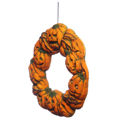 Halloween Spooky Wreath LED Lantern LED Pumpkin Light Door Hanger Home Decor 3 Halloween Spooky Wreath LED Lantern LED Pumpkin Light Door Hanger Home Decor - Image 3